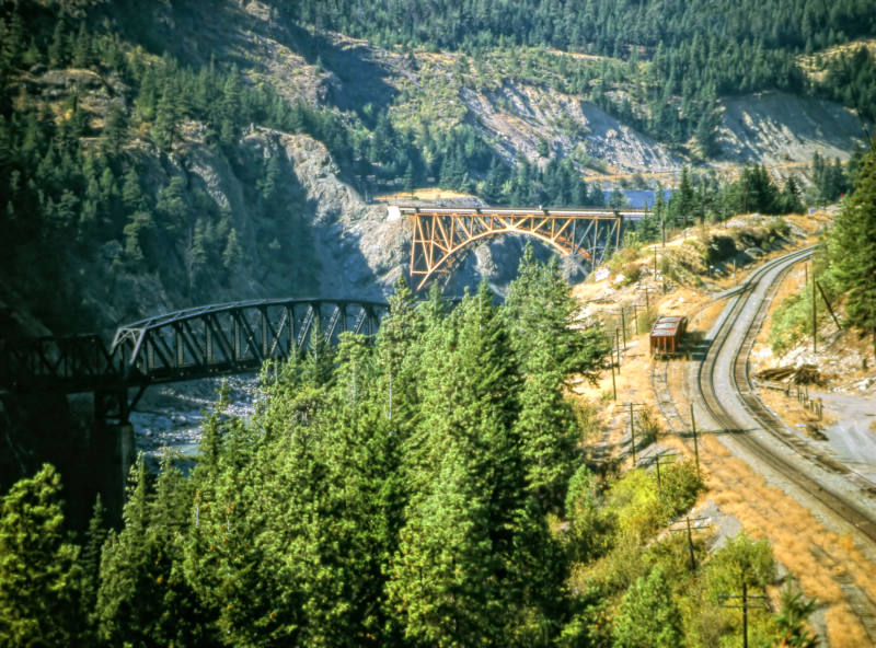 Cisco bridges in the Fraser Canyon at Siska Flats, Lytton, BC